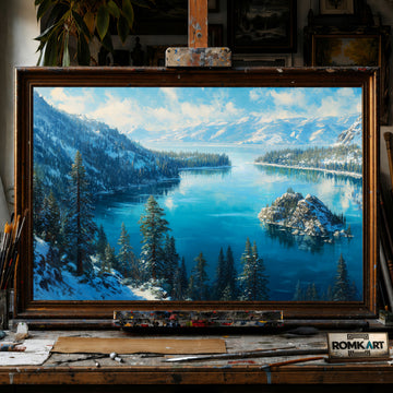 Lake Tahoe 2 hand-painted oil painting on canvas