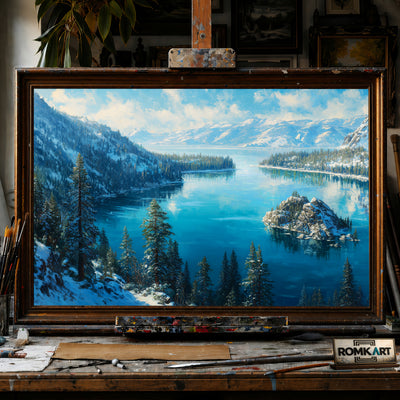 Lake Tahoe 2 hand-painted oil painting on canvas