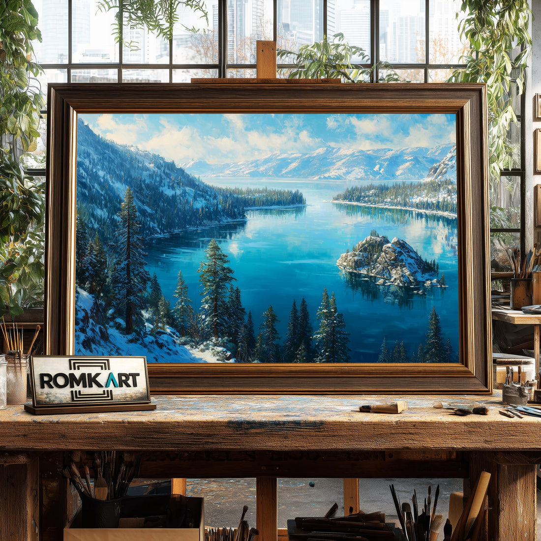 Lake Tahoe 2 hand-painted oil painting on canvas
