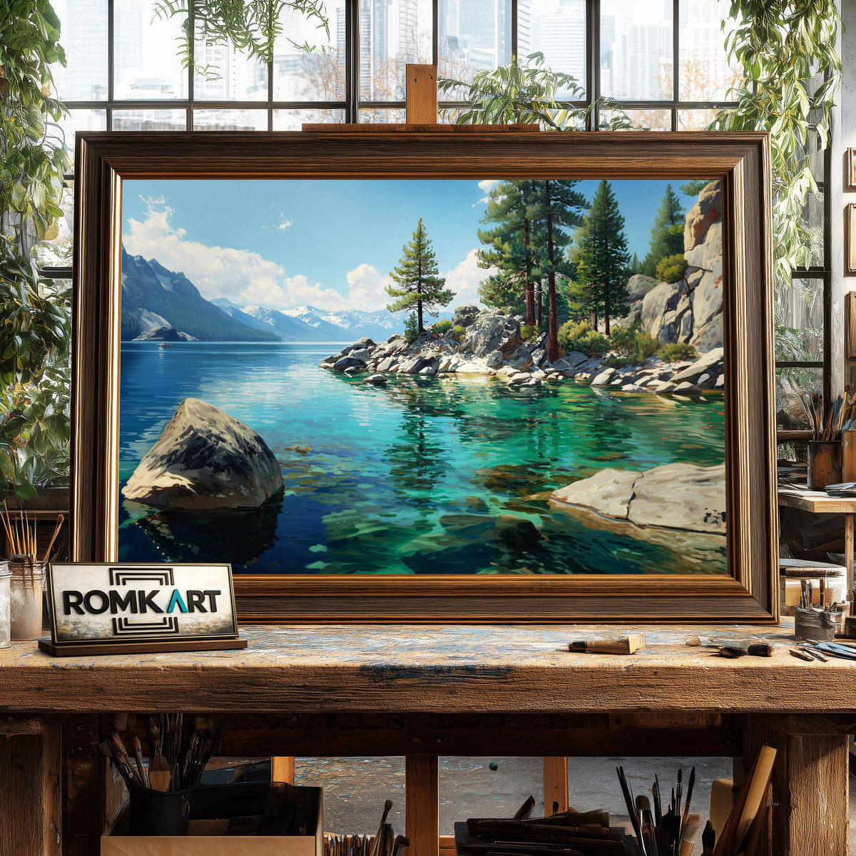 Lake Tahoe 3 Waterscape Oil Painting - image 2