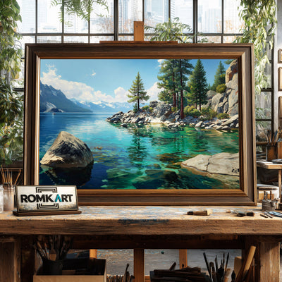 Lake Tahoe 3 Waterscape Oil Painting - image 2