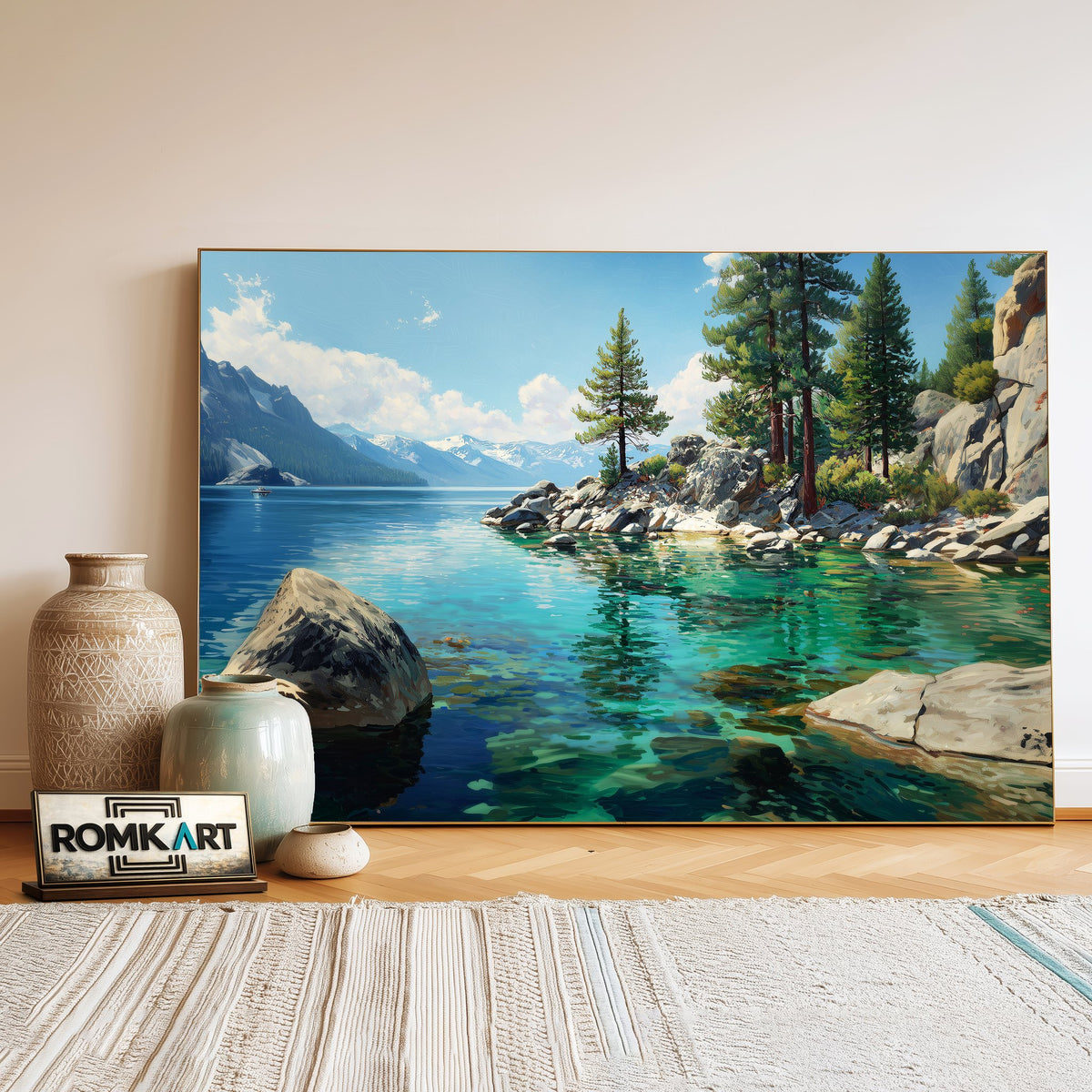 Lake Tahoe 3 Waterscape Oil Painting - image 3