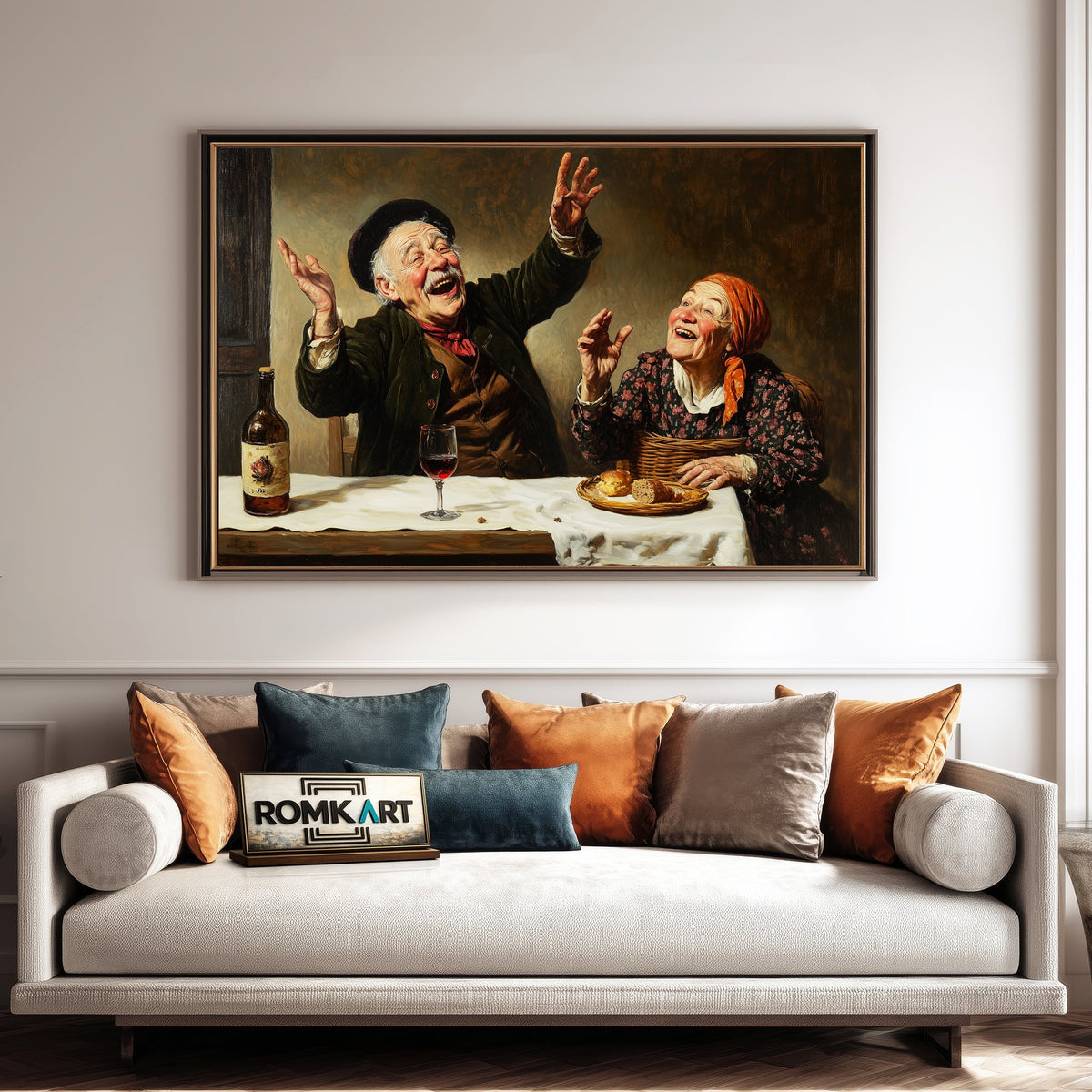 Laughter in Simplicity Figurative Oil Painting - image 4