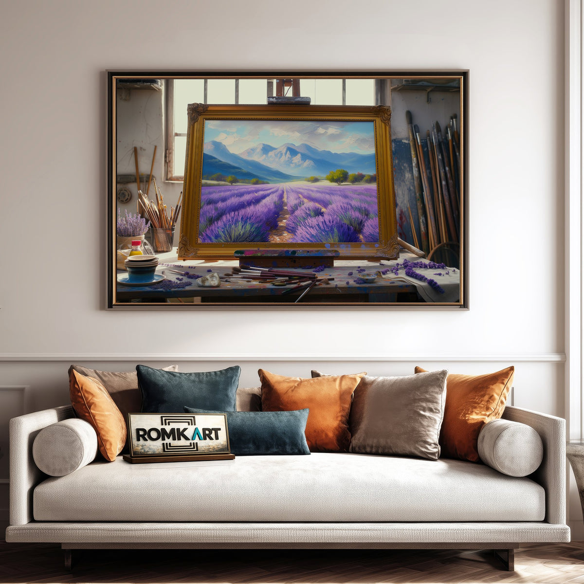 Lavender Field at Provence Floral Oil Painting - image 4