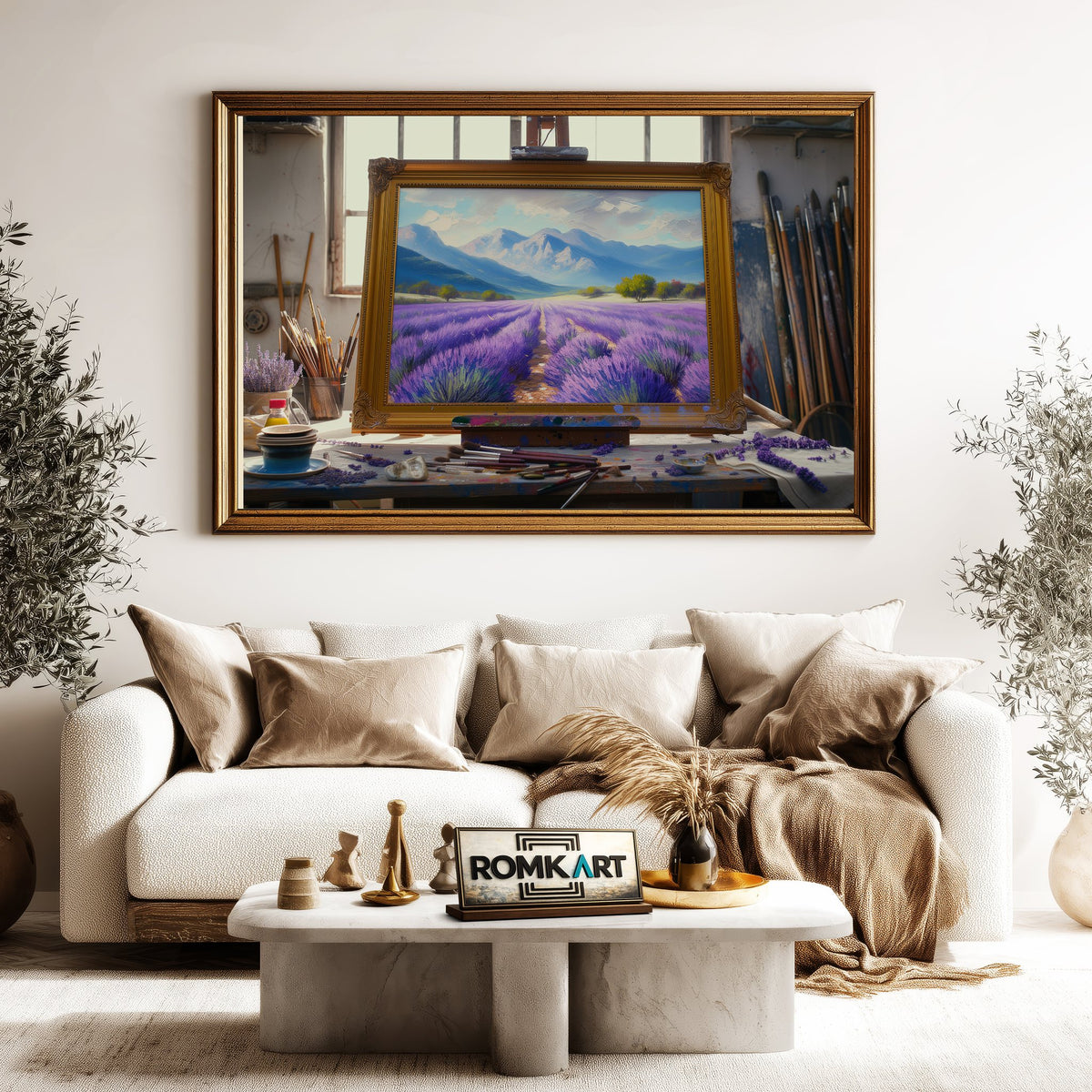 Lavender Field at Provence Floral Oil Painting - image 5