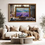 Lavender Field at Provence Floral Oil Painting - image 5