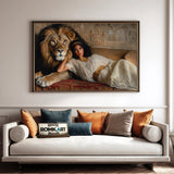 Lion and Cleopatra Historical Oil Painting - image 4