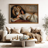 Lion and Cleopatra Historical Oil Painting - image 5