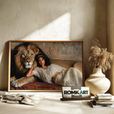 Lion and Cleopatra Historical Oil Painting - image 6