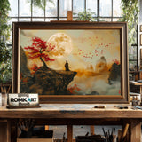Lonely Samurai Historical Oil Painting - image 2