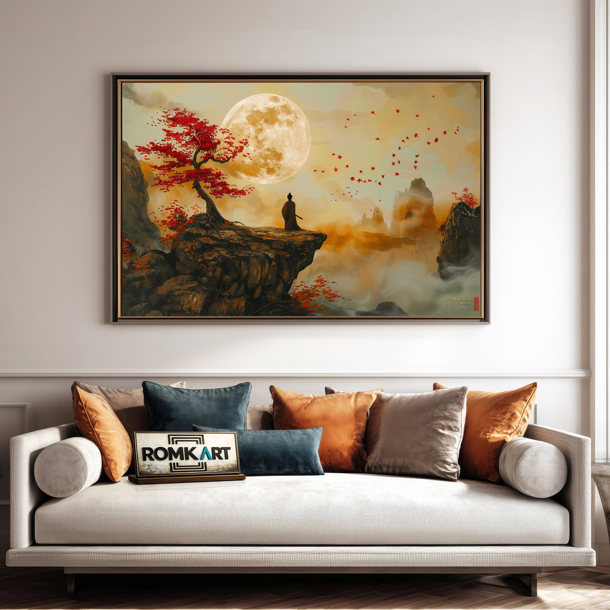 Lonely Samurai Historical Oil Painting - image 4