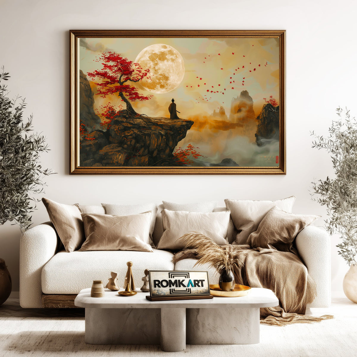 Lonely Samurai Historical Oil Painting - image 5