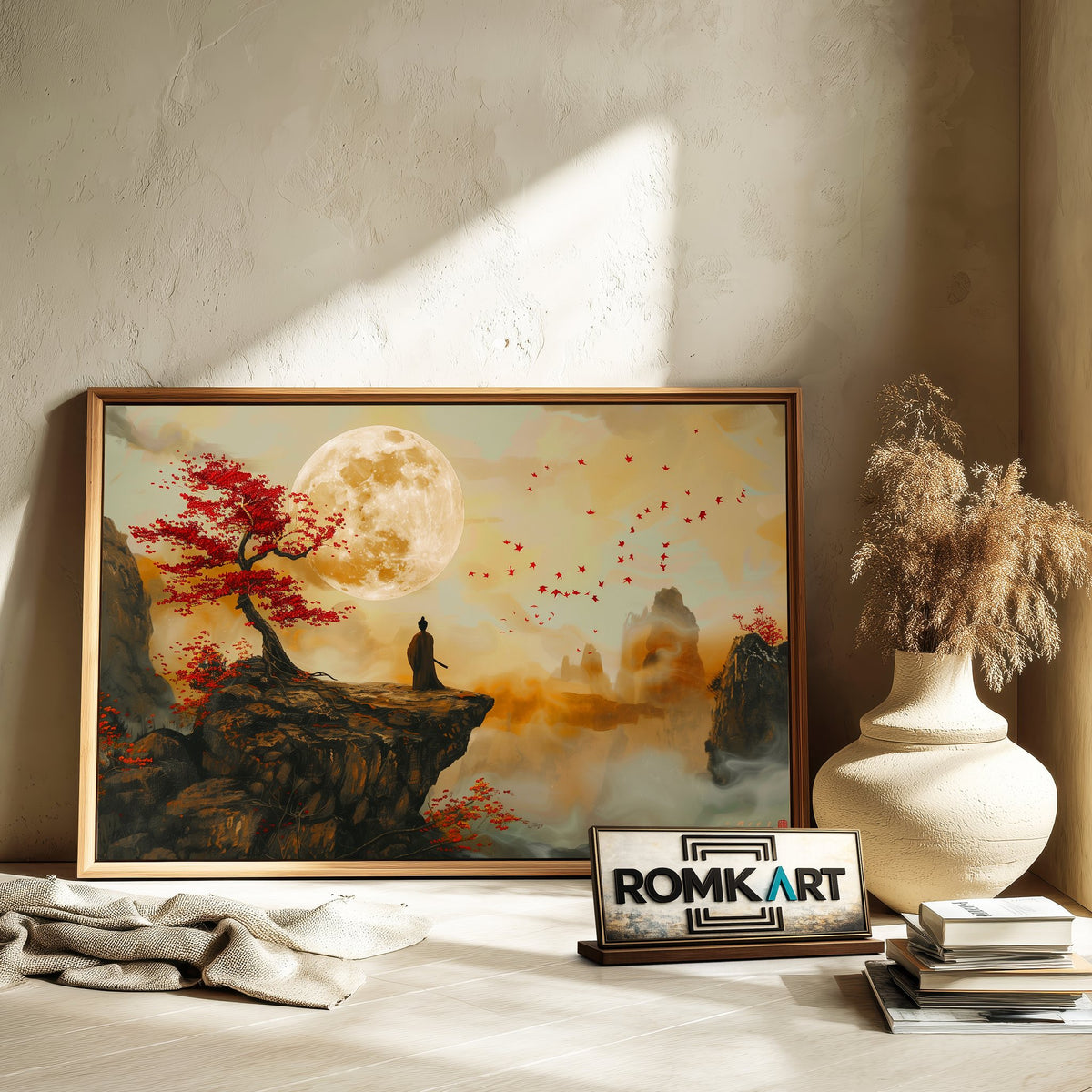 Lonely Samurai Historical Oil Painting - image 6