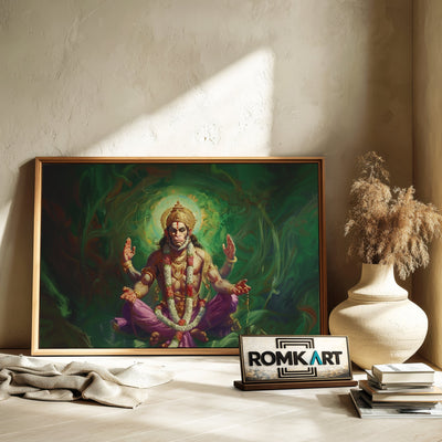 Lord Hanuman Hindu Oil Painting - image 6