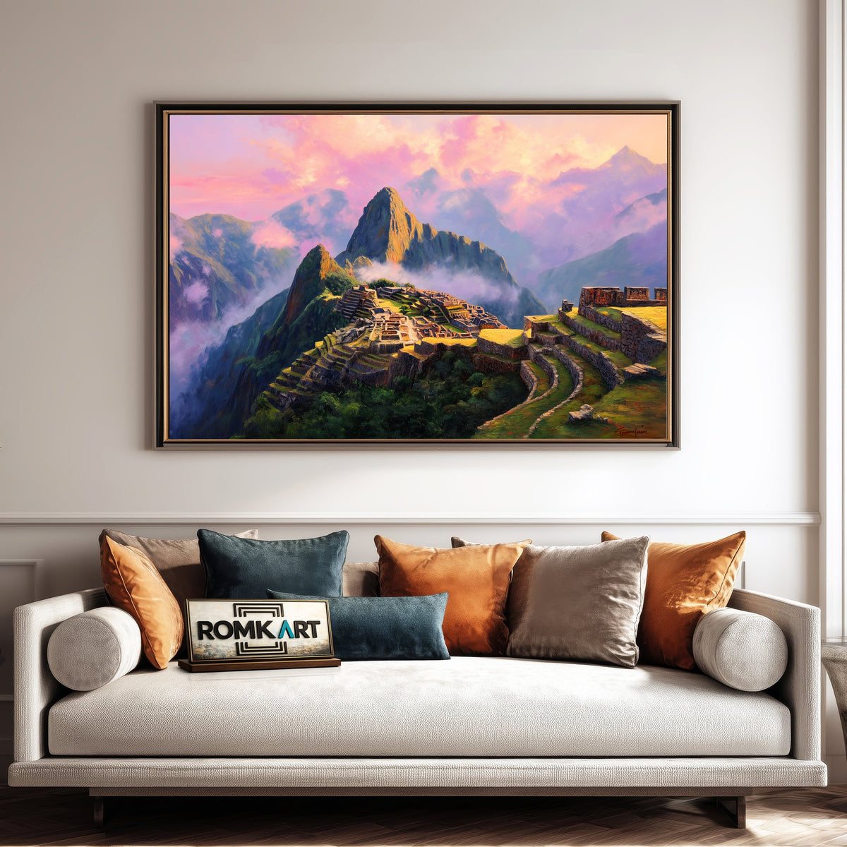 Machu Picchu at Sunrise Landscape Oil Painting - image 4