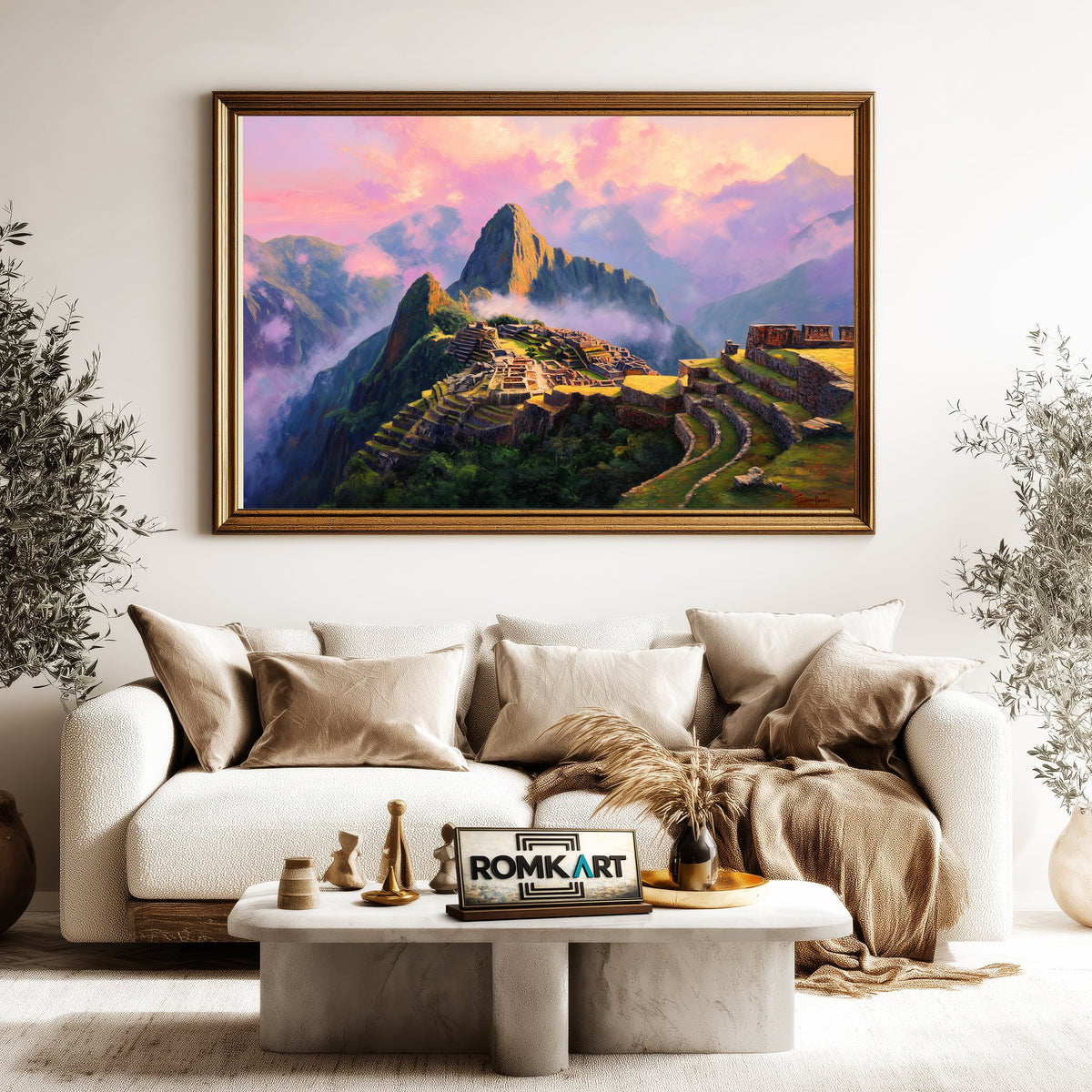 Machu Picchu at Sunrise Landscape Oil Painting - image 5