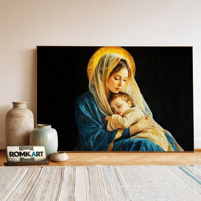 Madonna and Child Art Christian Oil Painting - image 3