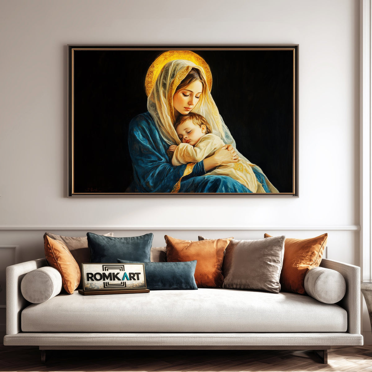 Madonna and Child Art Christian Oil Painting - image 4