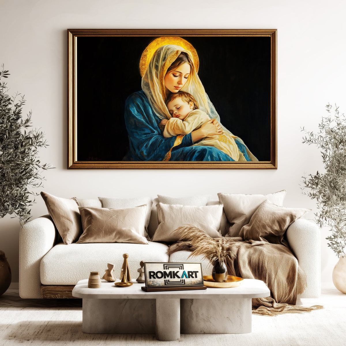 Madonna and Child Art Christian Oil Painting - image 5