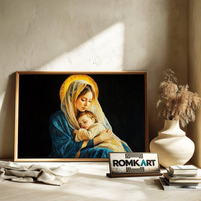 Madonna and Child Art Christian Oil Painting - image 6