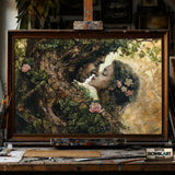 Magical Tree Couple hand-painted oil painting on canvas