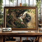 Magical Tree Couple Forest Landscape Oil Painting - image 2