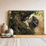 Magical Tree Couple Forest Landscape Oil Painting - image 3