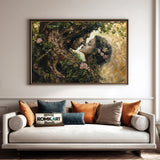 Magical Tree Couple Forest Landscape Oil Painting - image 4
