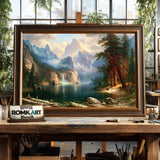 Majestic 19th century American Landscape Historical Oil Painting - image 2