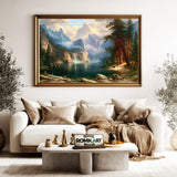 Majestic 19th century American Landscape Historical Oil Painting - image 5