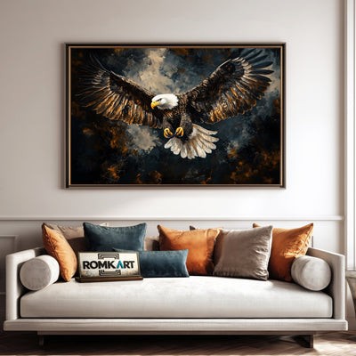 Majestic Bald Eagle Bird Oil Painting - image 4