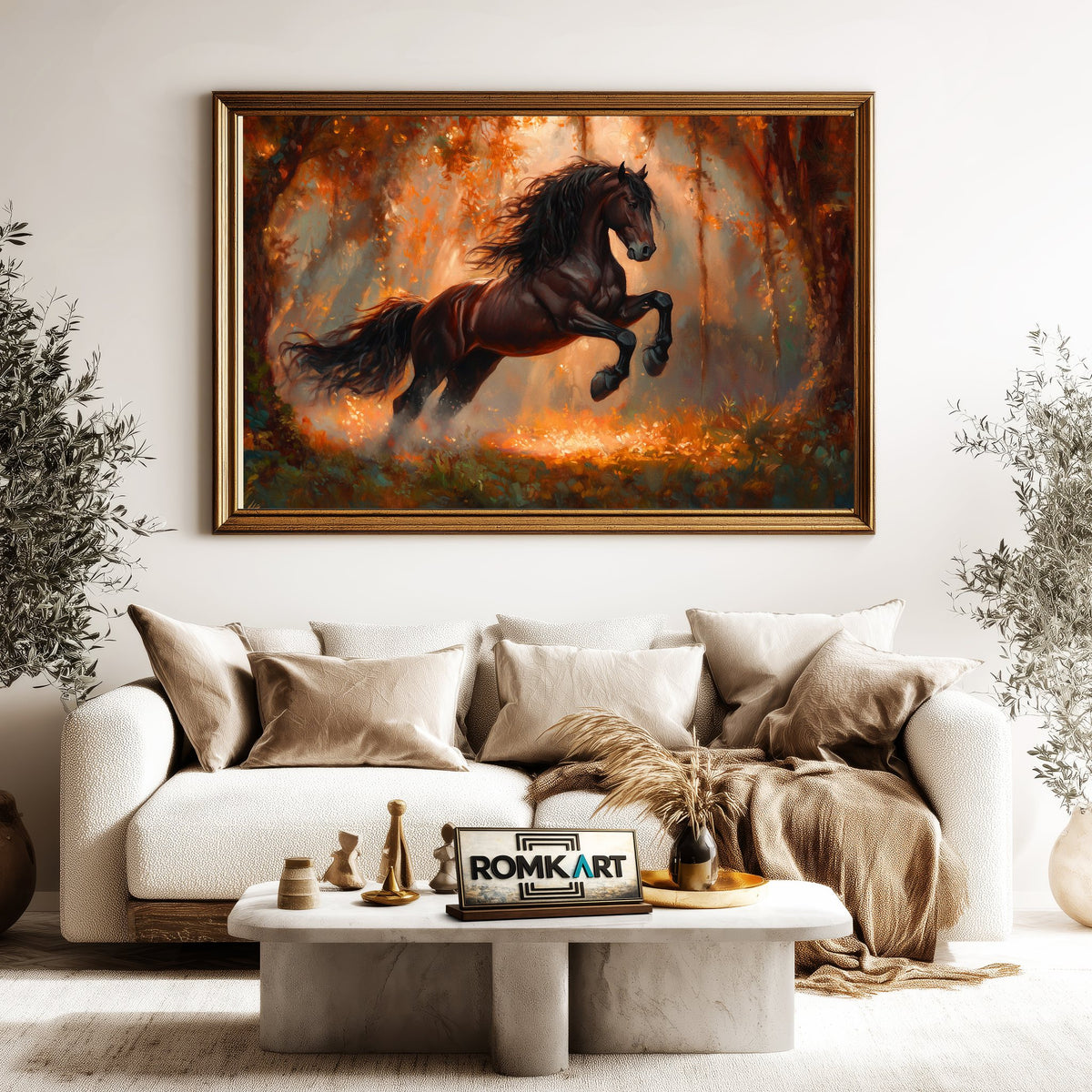Majestic Horse Equestrian Oil Painting - image 5