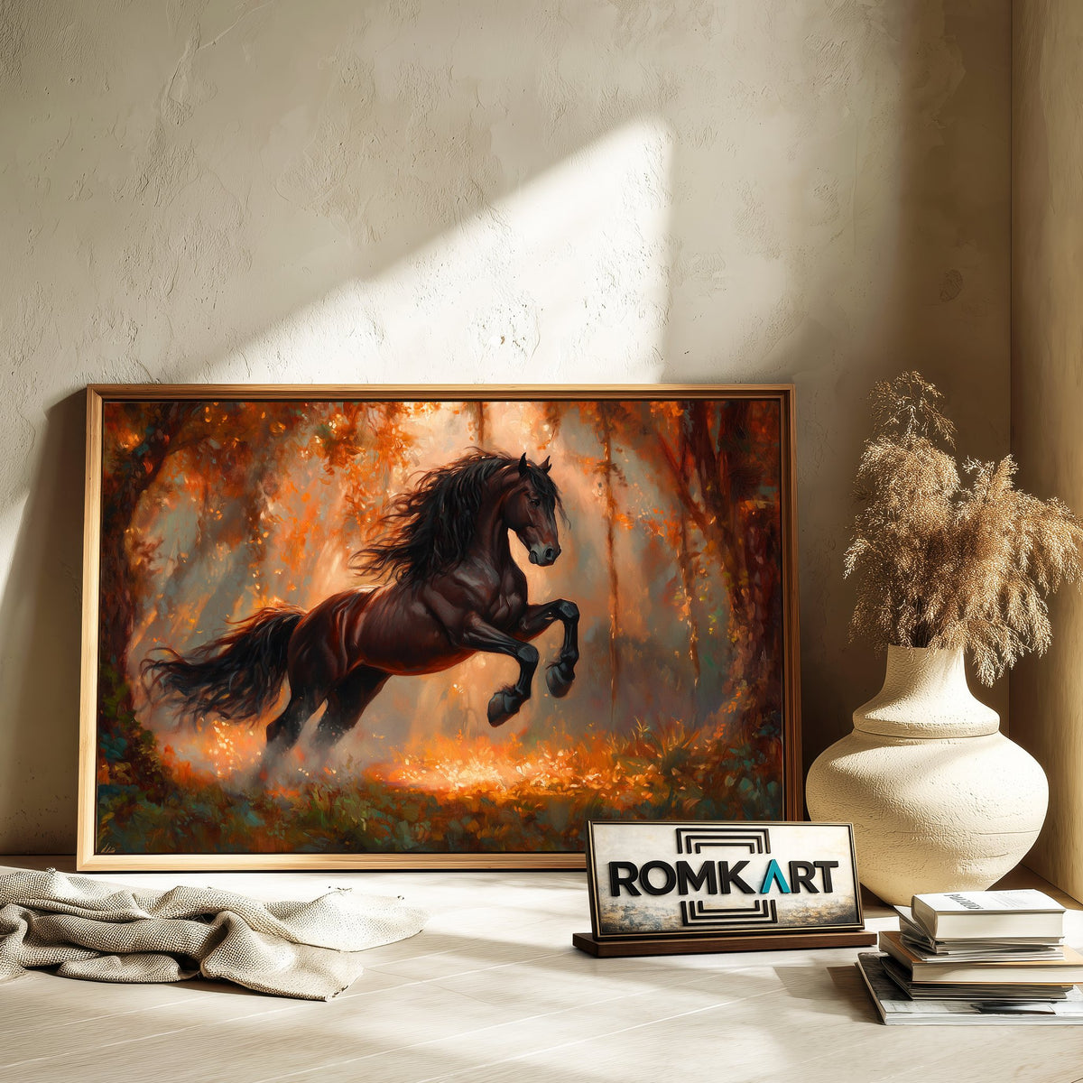 Majestic Horse Equestrian Oil Painting - image 6