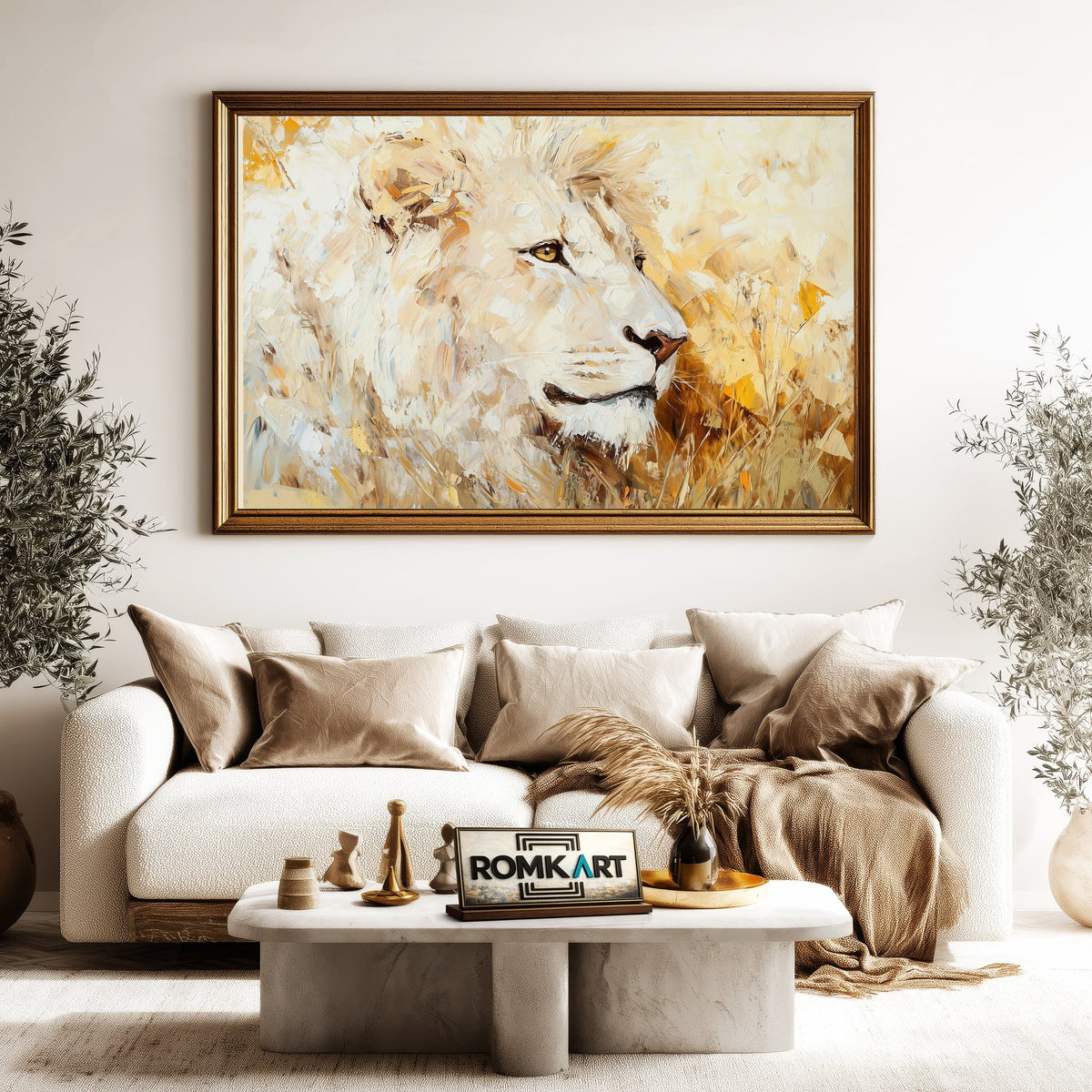 Majestic Lion Wildlife Oil Painting - image 5