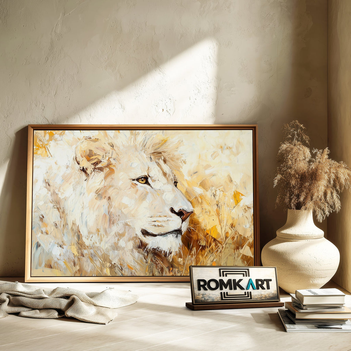 Majestic Lion Wildlife Oil Painting - image 6