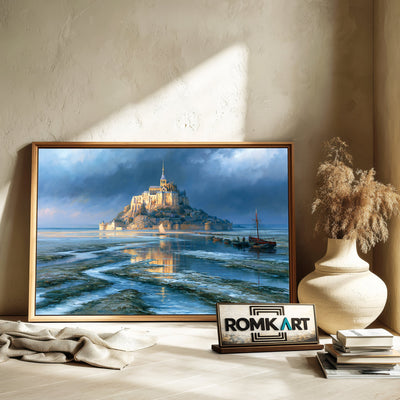 Majestic Mont Saint Michel Christian Oil Painting - image 6
