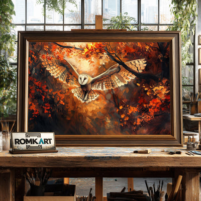 Majestic Owl Bird Oil Painting - image 2