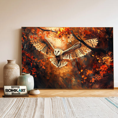 Majestic Owl Bird Oil Painting - image 3