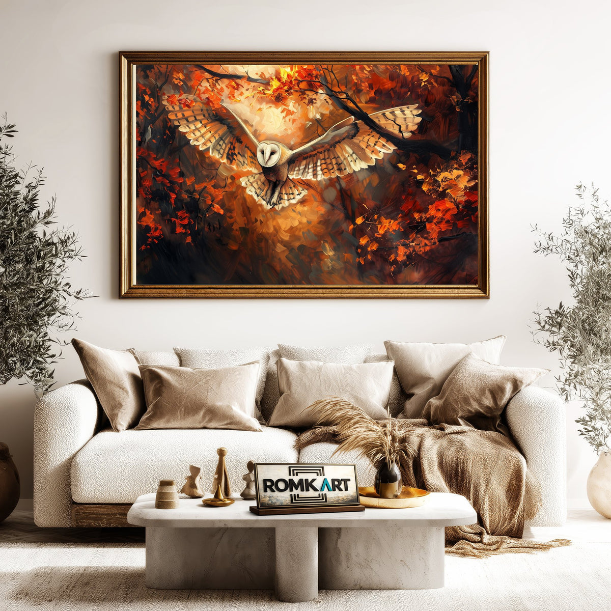 Majestic Owl Bird Oil Painting - image 5