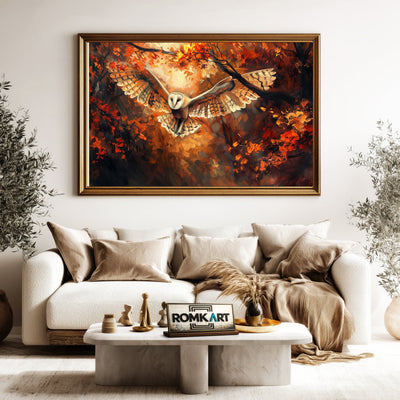 Majestic Owl Bird Oil Painting - image 5