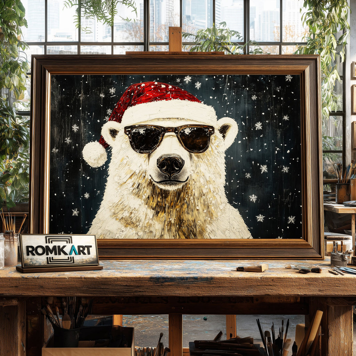 Majestic Polar Bear Wildlife Oil Painting - image 2