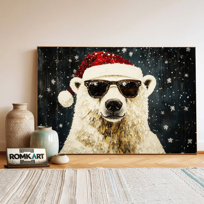 Majestic Polar Bear Wildlife Oil Painting - image 3