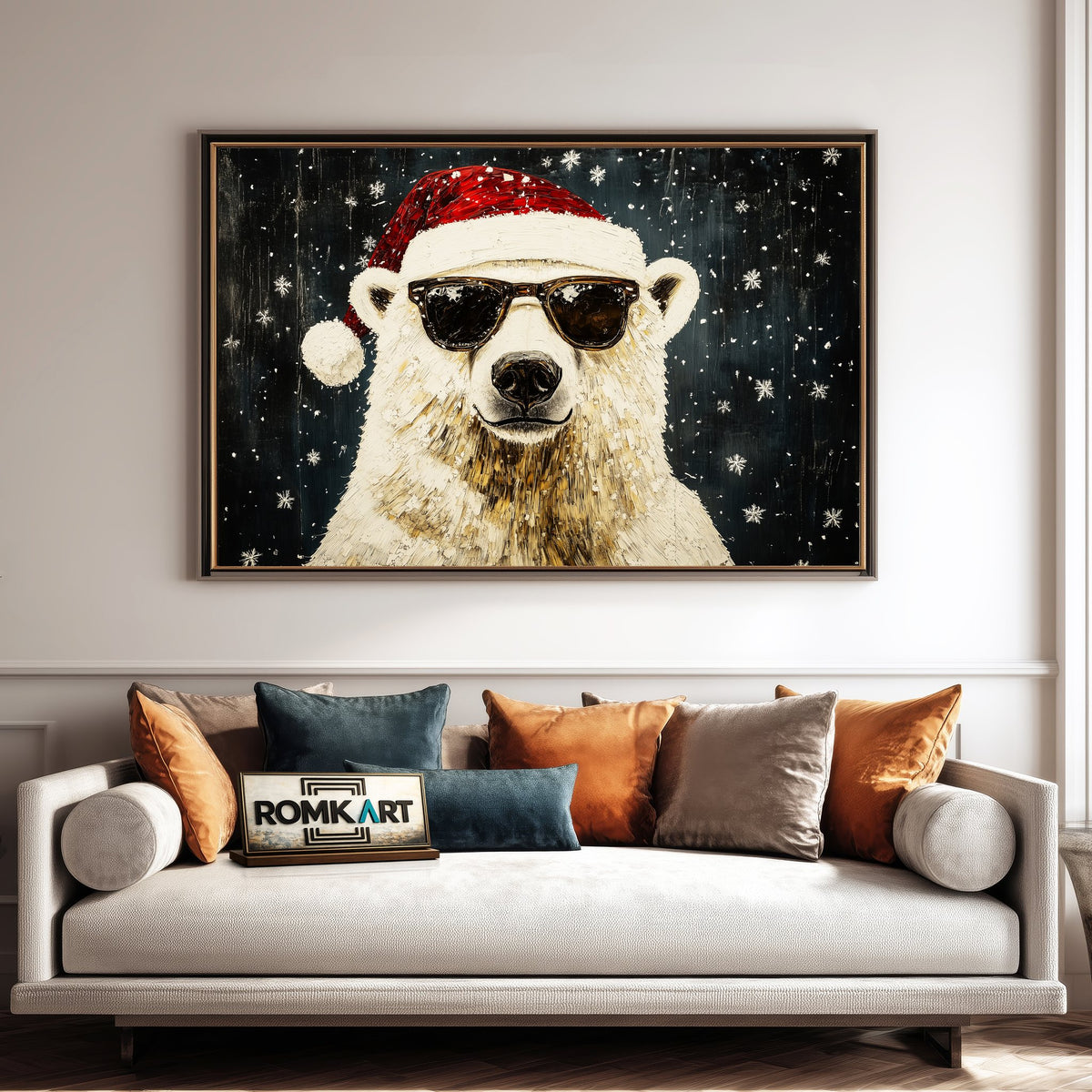 Majestic Polar Bear Wildlife Oil Painting - image 4