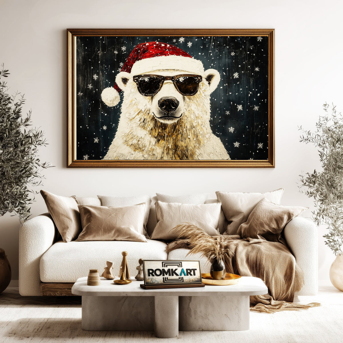 Majestic Polar Bear Wildlife Oil Painting - image 5