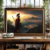 Majestic Spartan Warrior Historical Oil Painting - image 2