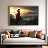 Majestic Spartan Warrior Historical Oil Painting - image 4