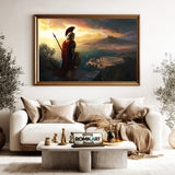 Majestic Spartan Warrior Historical Oil Painting - image 5