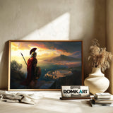 Majestic Spartan Warrior Historical Oil Painting - image 6