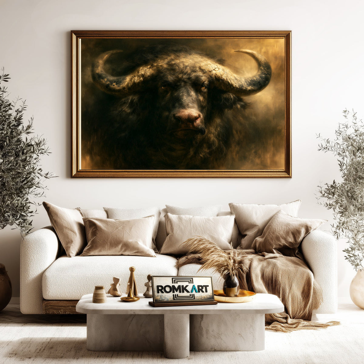 Majestic Water Buffalo Oil Painting - image 5