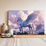 Majestic White Pegasus Fantasy Oil Painting - image 3